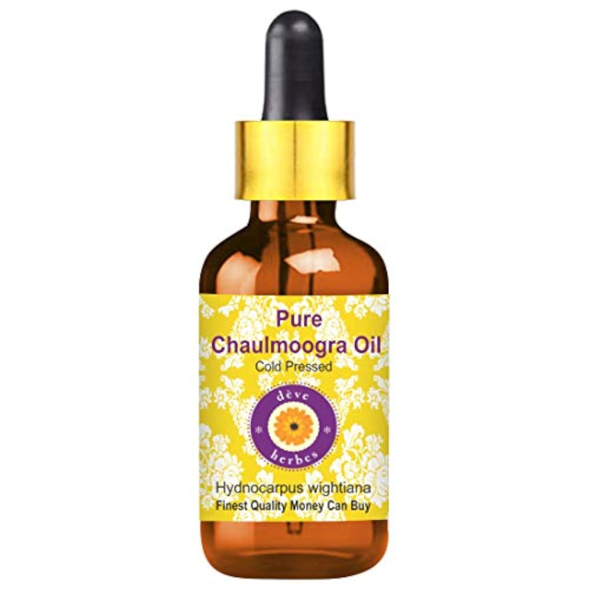 Pure Chaulmoogra Oil with Glass Dropper